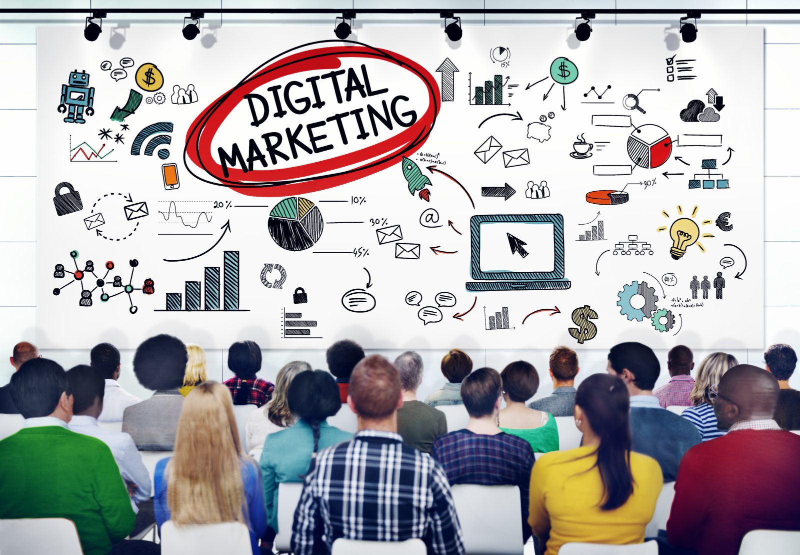 Digital Marketing Conference Stock Image